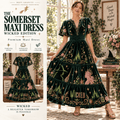 WCKD Premium Embroidered Velvet Maxi Dress PTKL