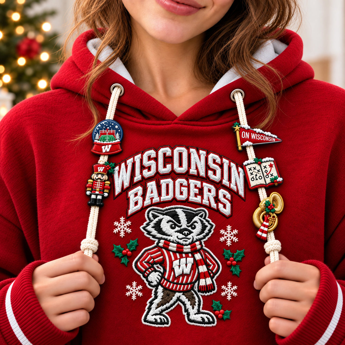 Premium WBG Christmas Embroidered Charm Hoodie PVNA