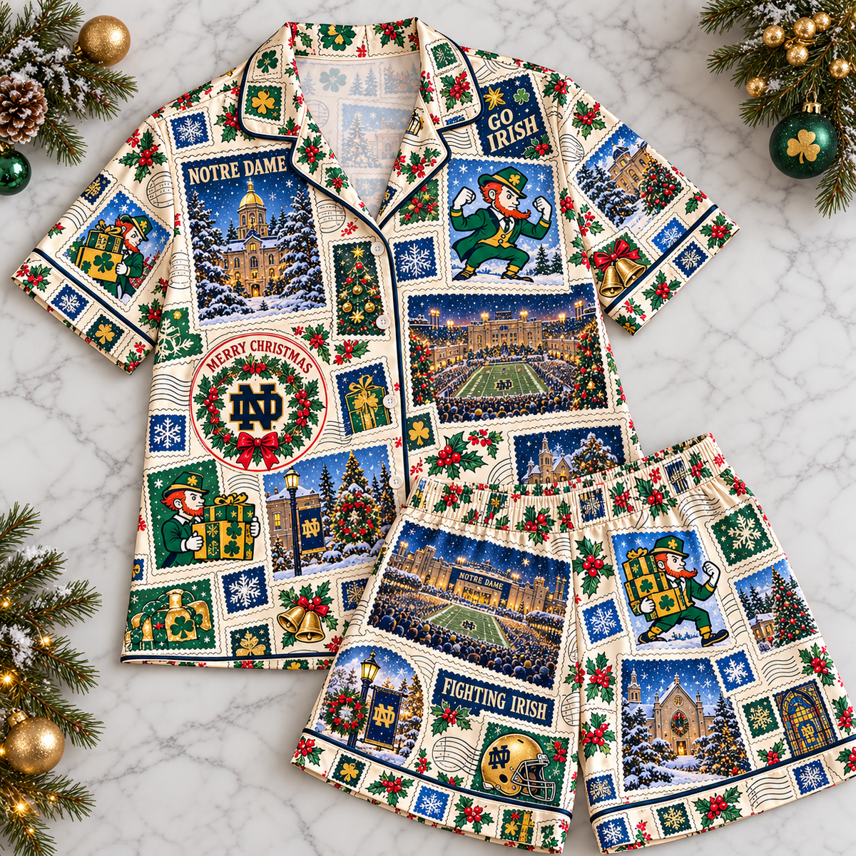 Premium NDFI Christmas Stamp Pajama Set NPL