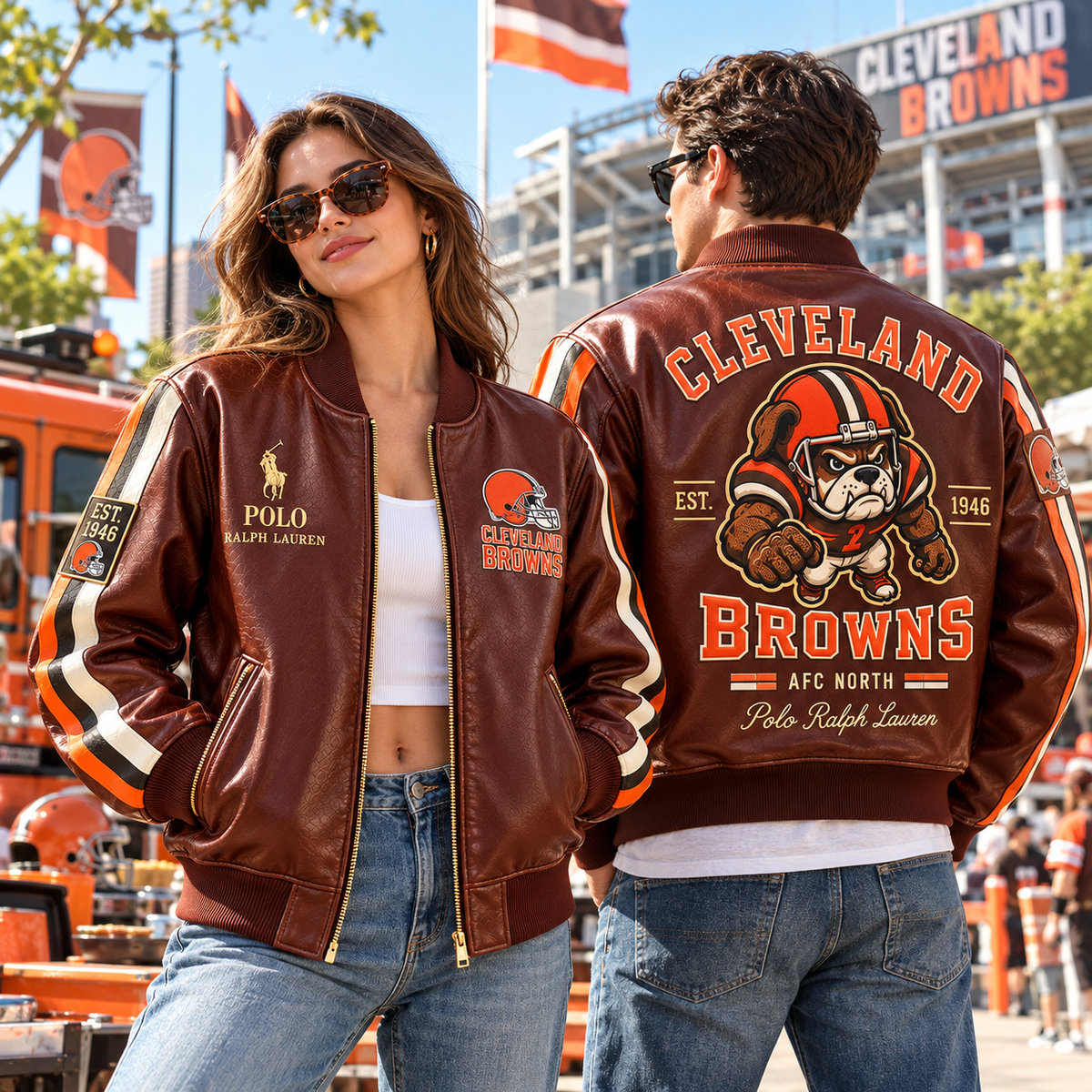 CLVB PREMIUM LEATHER BOMBER JACKET NTNA