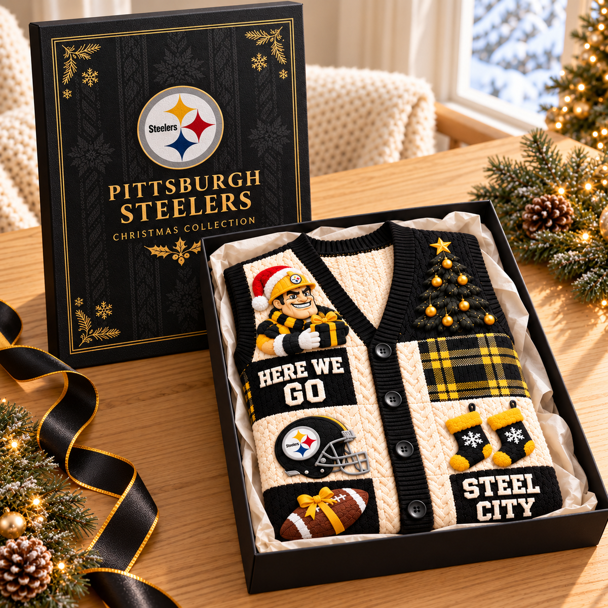 PBS Premium Christmas Cardigan Vest TMH