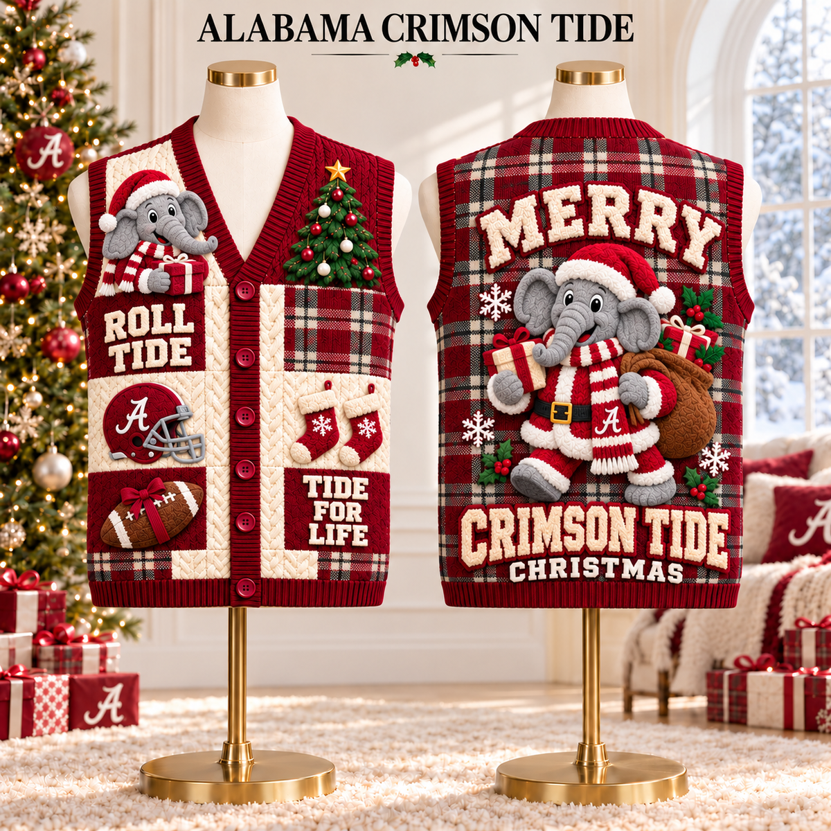 ACT Premium Christmas Cardigan Vest TMH