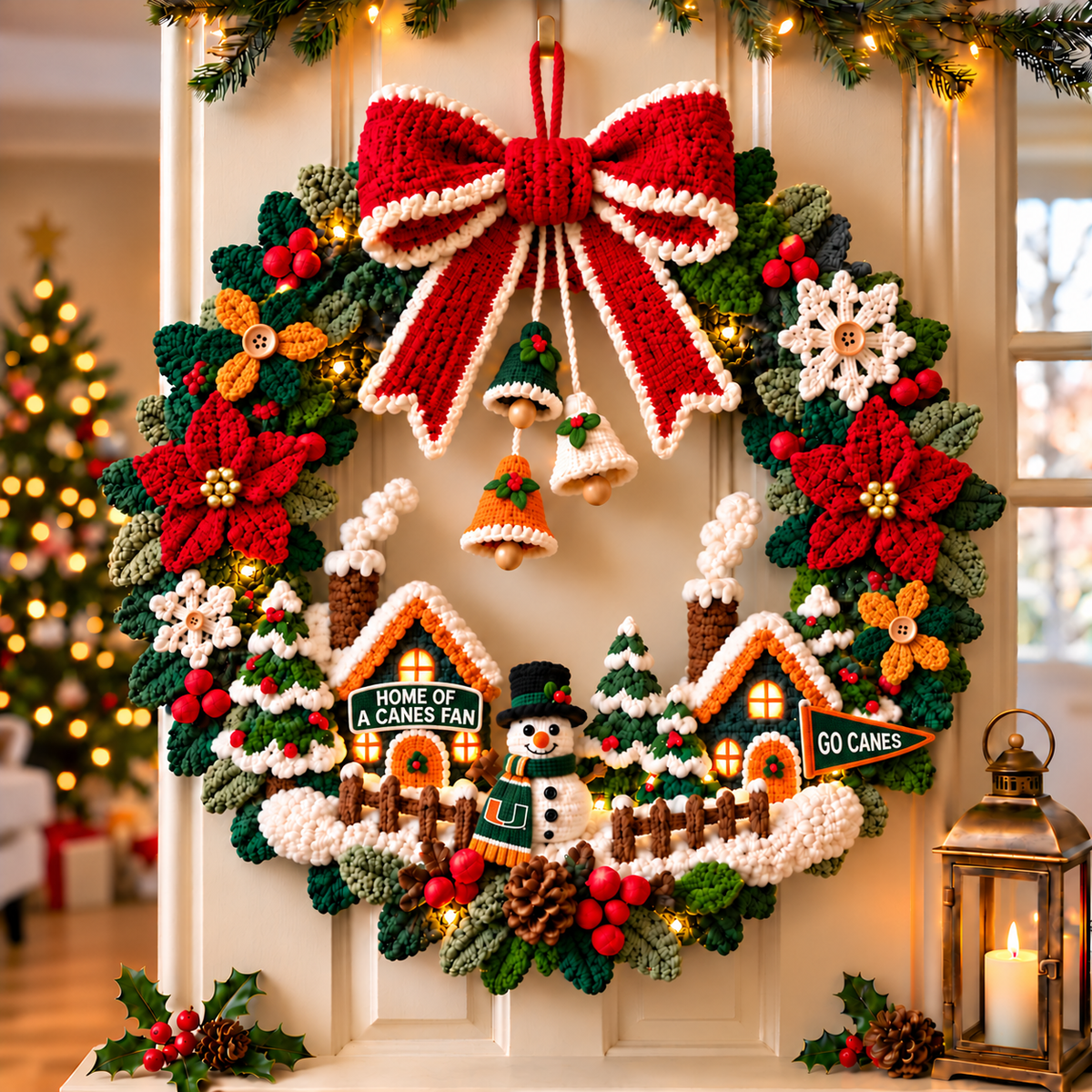 MHC Christmas Village Crochet-Style Wreath PNPA