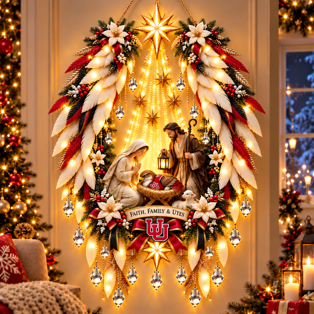 UTUT Illuminated Christmas Nativity Angel Wings PNPA