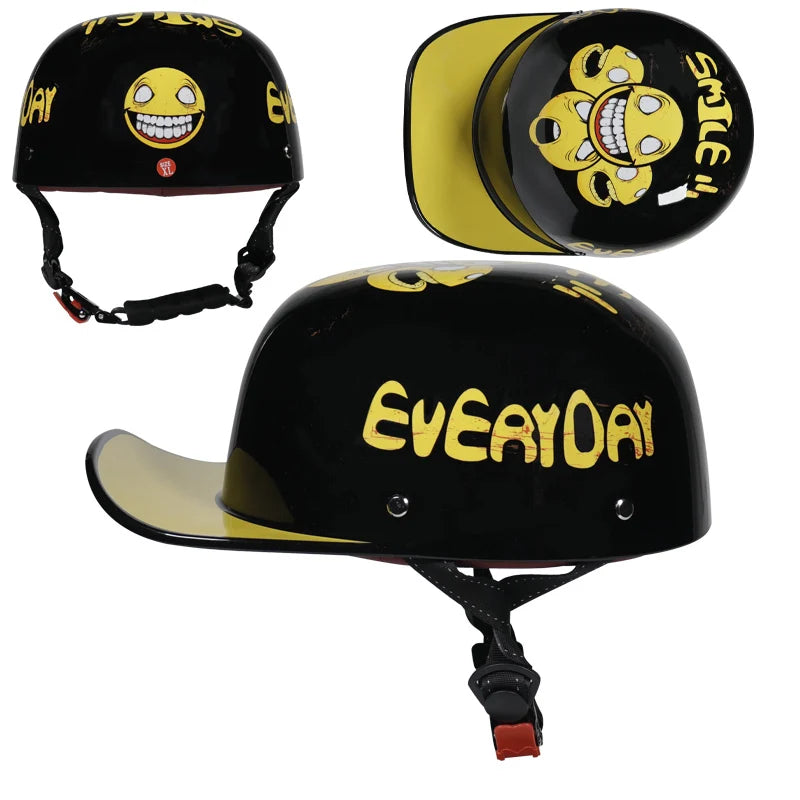ORZ-201-NEW Motorcycle Vintage Retro Helmets Baseball cap helmet Men Women Kid  Scooter Half Face Vintage Summer Cap