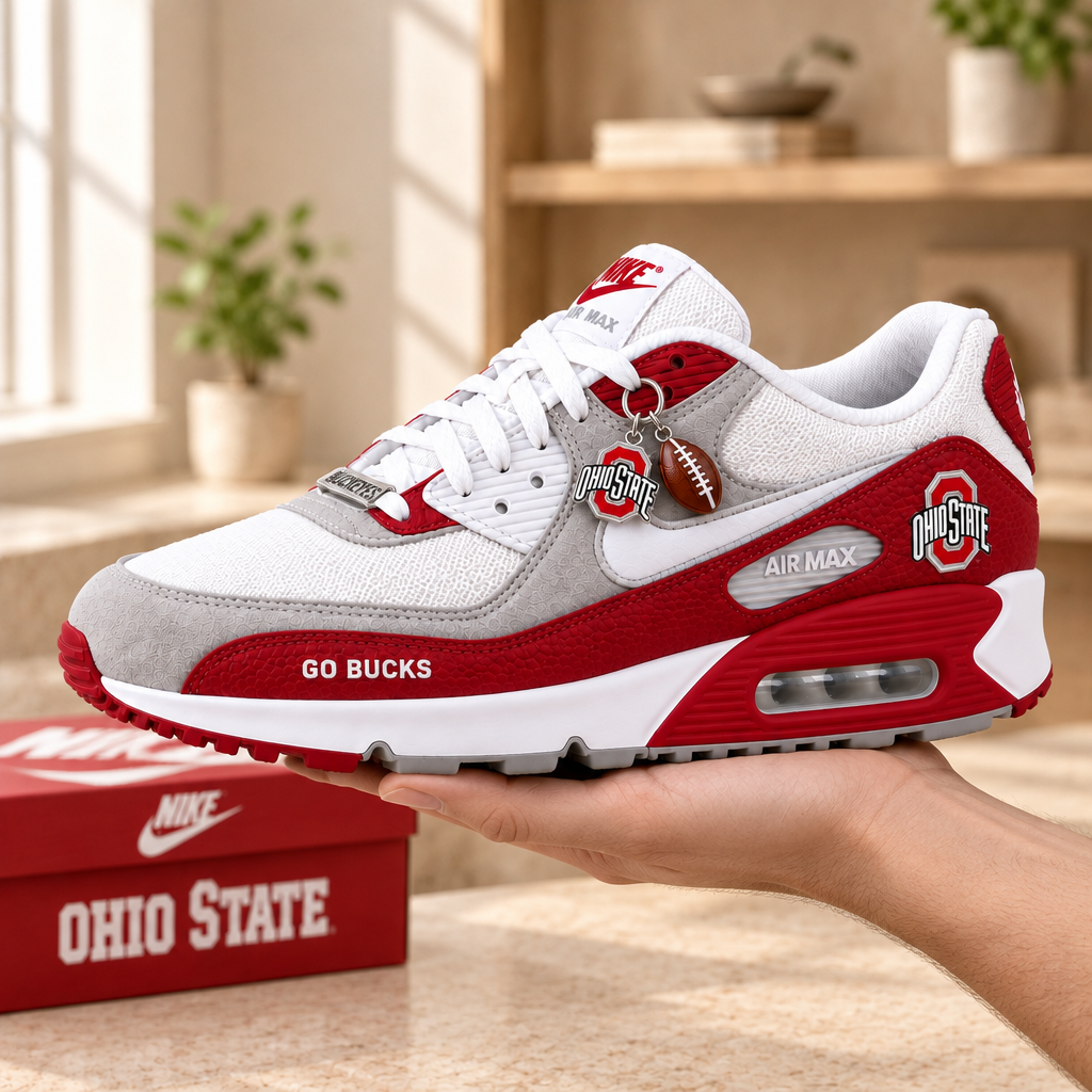 Ohio State Buckeyes Premium Low-Top Sneakers