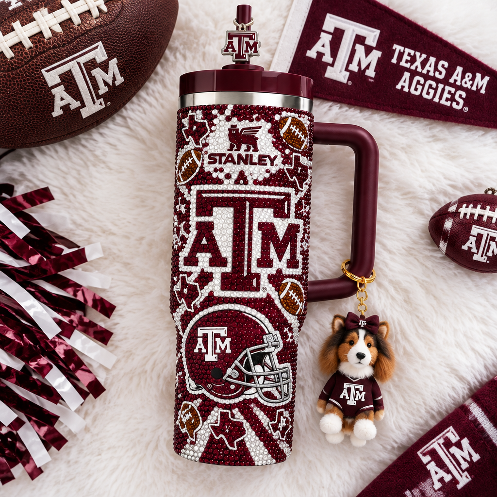 Texas A M Aggies 40oz Tumbler With Handle TTNL